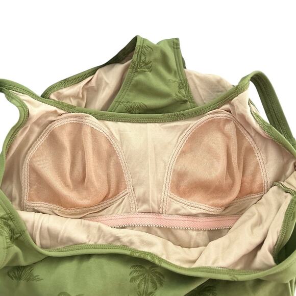 Tommy Bahama One-Piece Swimsuit Women's 18 Green Palm Tree Vacation Tropical - Picture 4 of 9